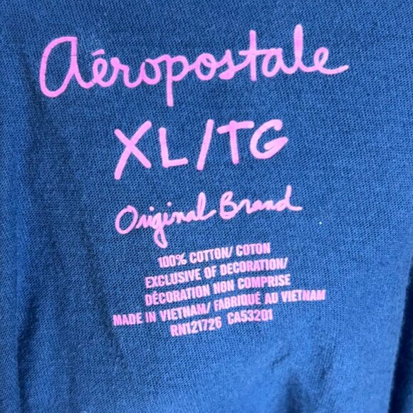 Aeropostale Heritage Applique Dark Blue Polo Shirt XL Womens Unisex XL - Picture 5 of 5